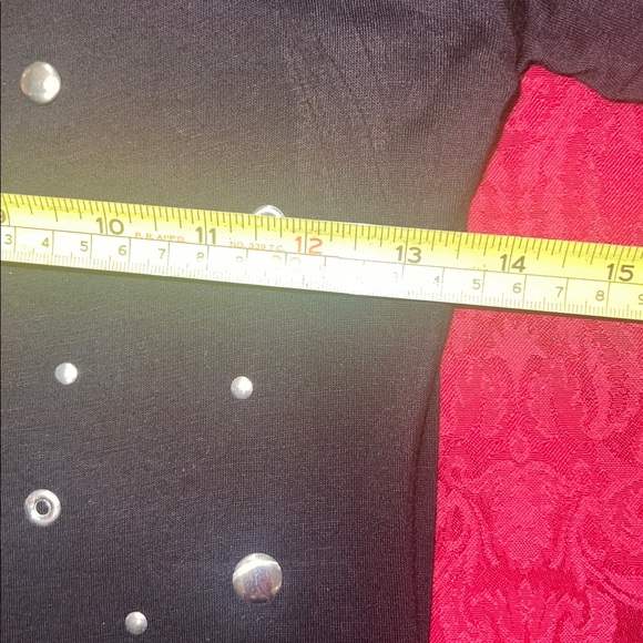 Sexy Black Dress with Cold Shoulder and lots of Silver Studs - Picture 6 of 6